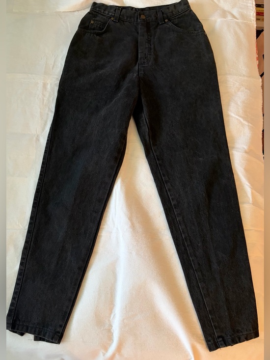 Levi's Denim - Vintage 579 Levis, Size 9, high waisted black jeans with back ankle zippers